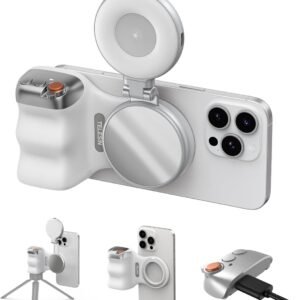 Everyday gadget - magnetic phone grip with remote and light