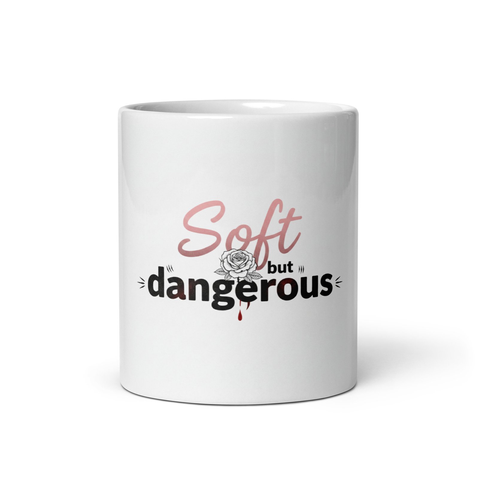 soft but dangerous mug | edgy & funny coffee cup gift